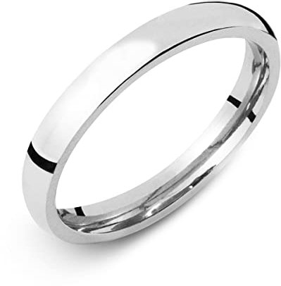 Soul-Cats Klassische Ring aus Edelstahl für Damen und Herren, Silber, hochglanzpoliert, Ø 19 mm, Breite: 3 mm