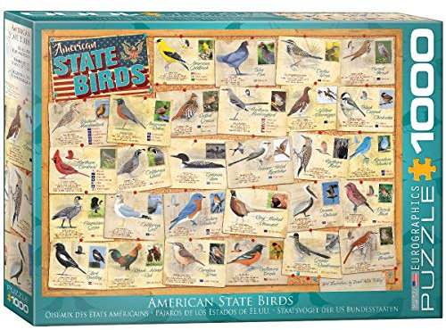 EuroGraphics 6000-5327 State Birds 1000-Piece 1000 Teile Puzzle, Mehrfarbig, Einheitsgröße