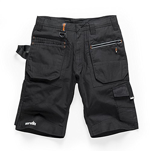 Ripstop Men's Work Shorts (32 Waist) Black