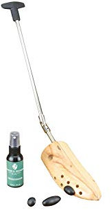 Langer & Messmer ecarteur chaussures pour femmes contre les chaussures ou bottes qui serrent en bois de hêtre et un mécanisme stable en métal incl. assouplisseur cuir chaussure 50 ml B 34/36,5
