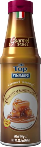 Fabbri Topping Gourmet Sauce Caramello al Burro Salato 950g - salsa per guarnine dessert e bevande