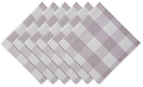 DII Ensemble de Serviettes de Table Classiques en Coton, Lilas poussiéreux, 50,8 x 50,8 cm