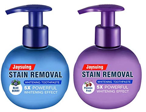 courti 2 Stücke Whitening Zahnpasta Soda Zahnpasta, Pumpe Verpackung, Stain Removal Zahnpasta, Backpulver Intensive Fleckenentfernung Zahnpasta Set