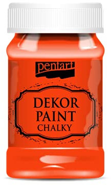 Zita`s Creative Dekor Paint Chalky matt 100ml - orange. Kreidefarbe, Vintagefarbe, Mattfarbe, Bastelfarbe,