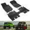 CKPEOR Fußmatten Kompatibel mit Jeep Wrangler JK 4-Türen 2014-2018 Allwetterschutzmatten vorne und hinten TPE-Bodenteppich-Unterlage-Set