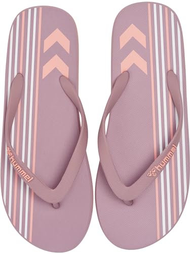 hummel Mixte Tongs À Rayures Multiples Mocassin, Rose des Bois, 37 EU