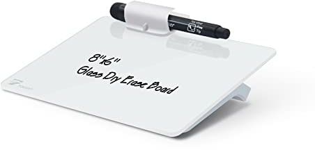 TOWON Glass Mini Whiteboard Easel Pad Set, A5 Desk Whiteboard Office Accessories with Pen