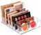JessLab Palette Organizer, 7-Section Divided Plastic Makeup Organizer Eyeshadow Contour Blush Holder Cosmetics Storage for Bathroom Vanity Countertop (Transparent, X-Large)