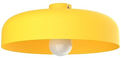 L+ Deckenleuchte aus Metall, Kuppelform, Durchmesser 40 cm, Farbe Gelb matt