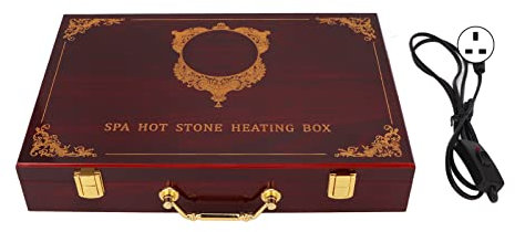 Socobeta Electric Massage Stone Warmer Heater Hot Stone Heating Box Professional Portable Hot Stone Massage Heating Box for Home Spa Center(#2)