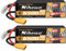 2Packs 4S Lipo Akku, Nihewo 14.8V RC Akku 6500mAh 90C Hard Case Lipo Akku XT90 Stecker Kompatibel mit 1/5 1/6 1/7 1/8 RC Auto LKW Fahrzeuge Truggy Buggy Modelle