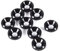 Rondelle Fraisée M4 Rondelle Fraisée en Alliage D'aluminium Noir 10pcs M3 Anodisé Tête Fraisée Rondelles Joint en Alliage D'aluminium Noir