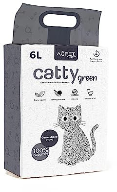 Aqpet Friends CattyGreen Arena para Gatos de Soja Natural de Origen Vegetal, sin Fragancia de carbón Activo