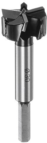 sourcing map Forstner Drill Bit 30mm (1-1/6) Tungsten Carbide 3 Flutes 4 Spurs Boring Forstner Bits for Hinge Wood Hole Drilling Woodworking