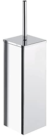 GEDY Escobilla de Inodoro Colorado, escobilla de baño de Acero Inoxidable y Cromado, con cerdas, 36 x 8,7 x 8,7 cm