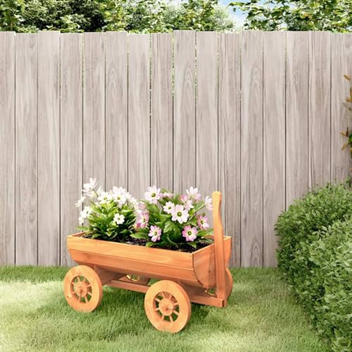 INLIFE Deko-Wagen 70x43x54 cm Massivholz Tanne,3,9 KG,364227