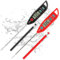 BOMATA 2 Pack Waterproof IPX7 Meat Thermometer Instant Read Food Thermometer with Long Probe for Water, Liquid, Kitchen Cooking, Grill,BBQ ! T101 X 2 Pcs (Black & Red)…
