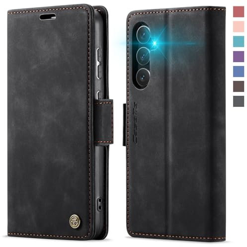 XYGLOW Coque pour Samsung Galaxy A35 5G Etui Housse【RFID Blocage】 Premium en Cuir PU Pochette de Portefeuille Fermeture Magnetique Flip Case Rabat Clapet pour Samsung A35 5G Étui 6,6 Pouces,Noir