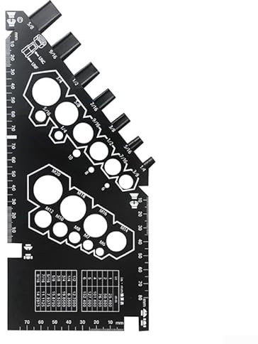 Schraube Mutter Bolzen Bohrer Gewindesteigung Gauge Messen UNC UNF MM SAE Metrisches imperiales Werkzeug, ABS-Harz