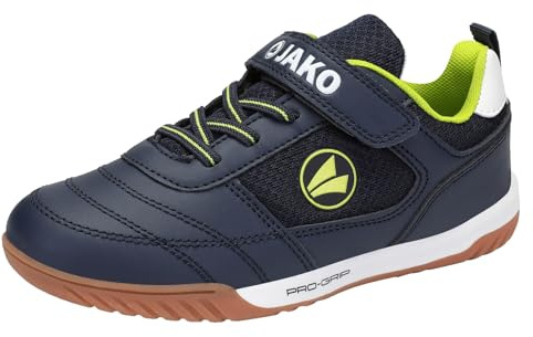 JAKO Unisex Kinder J-sh Winger Ev Hallenturnschuh, Dk Navy Lime, 30 EU