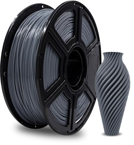 FLASHFORGE PLA 3D-Druckerfilament 1,75 mm - 1 kg Hochpräzises Filament (Grau)- Umweltfreundlich & Blisterfrei