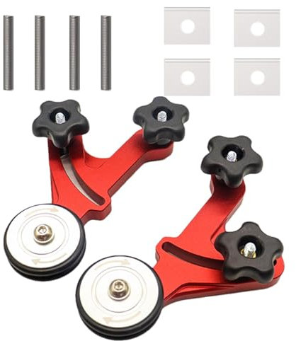 Tuxxjzm Table Saw Feeder for Woodworking, Table Saw Feed Guides, 1 Pair Table Saw Feeder Roller - Table Saw Bearing Roller Aluminium Alloy for
