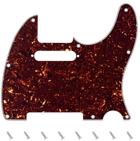 Banworks 4-lagiges Tele-Schlagbrett, 8-Loch-Schlagbrett für E-Gitarre, Schlagplatte für USA/Mexikanische Standard-Tele im modernen Stil, Telecaster JT/HB-03, Dunkelbraun, Schildpatt