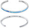 WINNICACA Blau Opal Armband Verstellbare Manschette Armbänder Damen Schmuck Geschenke für Frauen Geburtstag, Weihnachten, Valentinstag, graviert Ich liebe dich