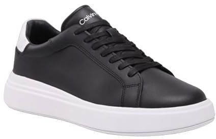 Calvin Klein Low Top Lace UP Lth, Scarpe da Ginnastica Uomo, Bianco/Burro di Mel, 44 EU