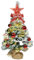 Weihnachtsbaum Künstlich Klein 60cm, Mini Christbaum mit 40 warmweiß LEDs, Weihnachtskugeln Sternbaumspitze Weihnachtsdeko, Tannenbaum für Weihnachtsdeko Innen Büro Weihnachten Advent, Rot Gelb