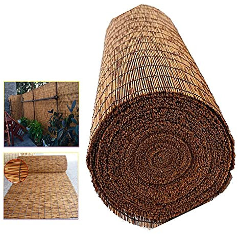 Clôture brise-vue en bambou pour balcon extérieur, 1,2 m de haut, 2 panneaux de 0,9 m de haut