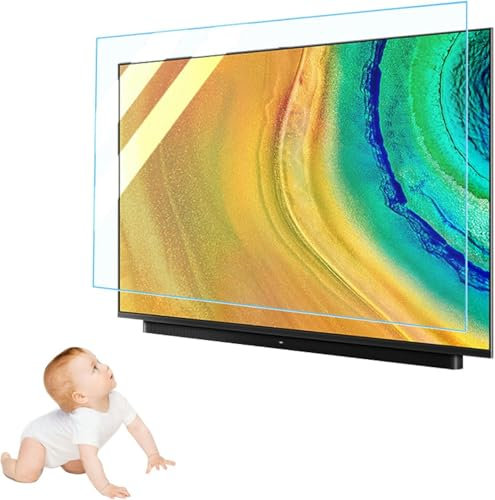 CNPRAZ Anti Blue Light Film - Anti Radiation TV Screen Protector - HD Clear Anti Glare Filter - Relieve Eye Fatigue - for 32-75 inch Monitors/Display/Clear / 65 Inches 1440x809mm