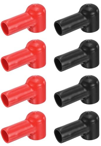 sourcing map Battery Terminal Cover, 8 Pcs Battery Terminal Protector Truck Battery Terminal Cover Positive Negative Poles Stud Covers L12-16-45mm for Car Accessories Truck Marine Boat