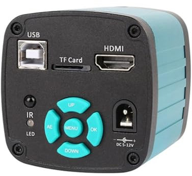 Lab Microscope Accessories 1-130X Zoom C Mount Lens 48MP 4K 1080P HDMI USB Industrial Video Microscope Camera Remote Control For Digital Image Acquisition(48MP Camera)