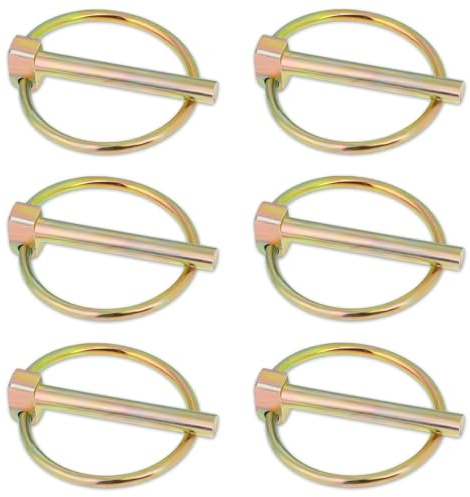 6 Stück Klappsplinte, 5 x 40 mm Galvanisch verzinkt Splintbolzen, Splinte zum Sichern von Sicherungsbolzen, Splinte Klappstecker für Traktoren, Lastwagen Bauernhof Anhänger Rasenmäher als