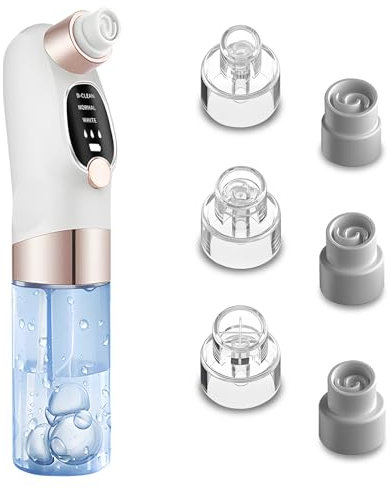Anluomania Aspirateur Point Noir, Extracteur de Comédons, Nettoyage des Pores, Avec 6 Têtes Daspiration et 3 Modes, Extracteur de Points Noir Rechargeable USB, Convient à Tous Les Types de Peau