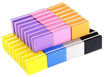 LZZYFPX 100/200 Pezzi/Lotto Lima for Unghie a Doppia Faccia 100/180 Spugna for Smalto in Gel Blocco for Unghie Accessori for Manicure Professionali(100Pcs-Yellow)