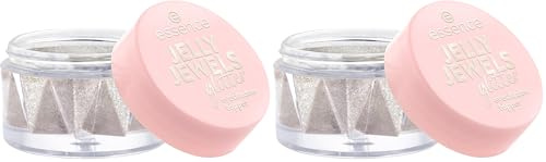 essence JELLY JEWELS glitter eyeshadow topper, Lidschatten, Nr. 01, Gold, sofortiges Ergebnis, intensiv, vegan, ohne Mikroplastikpartikel, Nanopartikel frei, ohne Parfüm, 2er Pack (4.2g)