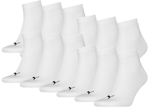 PUMA Unisex Quartersocken 12 Paar aus Baumwollmix, kurze Socken für Damen und Herren