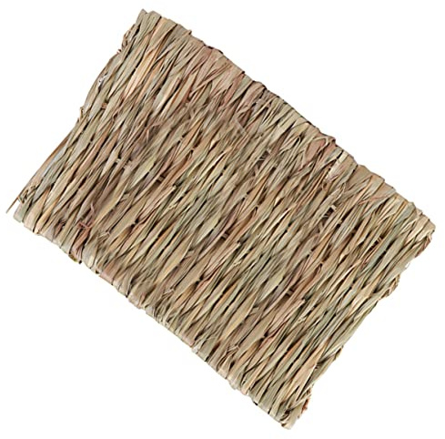 GRIRIW Stroh Haustiermatte für Meerschweinchen, Warm, Privat, 40x28x1 cm | Reed, Gewebt, für Kleine Tiere, Schützt Pfoten, Verbessert Schlaf, Passend für Winterruhe