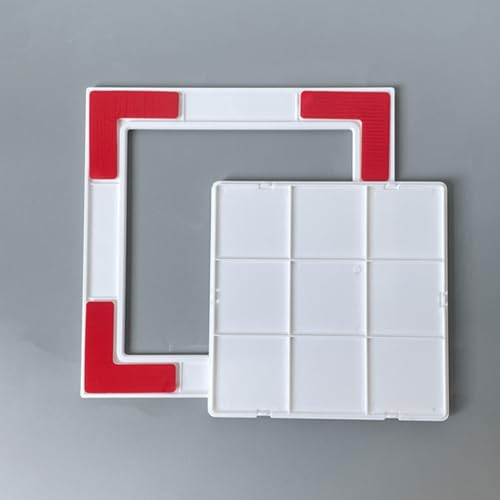 EXCLURA Revisionsklappe Selbstklebende Kunststoff-Revisionsklappe, Inspektionstür mit Schnappverschluss für Wände und Decken, Badezimmer-Wandlochabdeckung zum Verbergen Löcher(380x380mm(15x15))