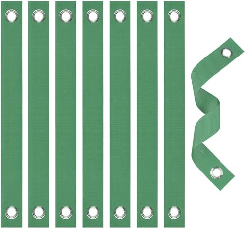 Vertes Larges Attache Arbre 8 Pièces 3,8 x 40cm Nylon Liens de Jardinage pour Ligatures, Résistantes Au Vent et à La Pluie, pour Plantes de Jardin, Aux Branches d'Arbres Fruitiers et Aux Tuteur