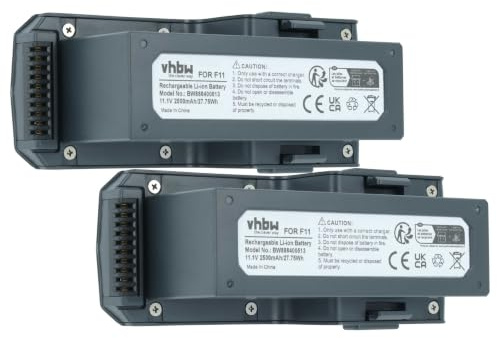 vhbw 2X Akku kompatibel mit SJRC F11 GPS Drohne Multicopter Quadrocopter (2500 mAh, 11,1 V, Li-Polymer)