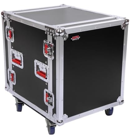 Gator Cases G-TOUR Audio Road Rack with Heavy-Duty Casters and Tour Grade Hardware; 17 Rackable Depth, 12U (G-TOUR 12U CAST)