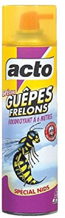 ACTO | AÉROSOL SPÉCIAL Spécial nids de guêpes, frelons européens et frelons asiatiques. | Aérosol 500ml | GUEP1