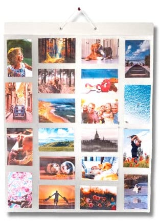 Picture Pockets Large (Size A) Hanging Photo Gallery - 40 photos in 20 pockets (reversible) Flat Pack