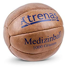 trenas Medizinball Leder - Original - 1 kg - Medicine Ball - Sport Medizinball