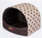 DOGGY Hobbydog R4 Busbwl2 Hundehütte Souffleur, Größe 4, 60x49 cm, XL, Beige mit Pfötchen