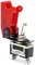 Wiltec Kill Switch ON-OFF Kippschalter für 125 V 35 A, mit roter Kappe, verplombbar, Knock Out für Tuning