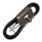 Guitar Lead 6.35mm 1/4 Mono Jack to Angled Jack/Instrument Cable / 6 Colours 3m Black